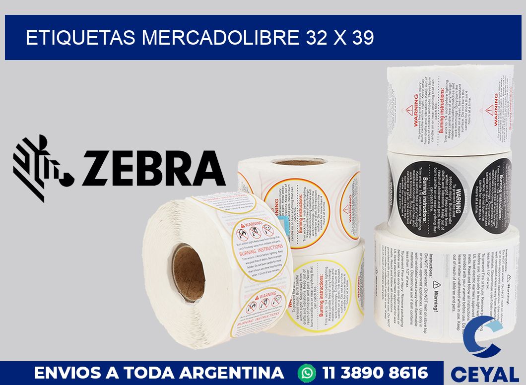 etiquetas mercadolibre 32 x 39