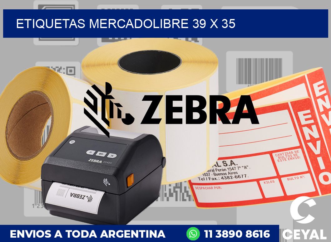 etiquetas mercadolibre 39 x 35