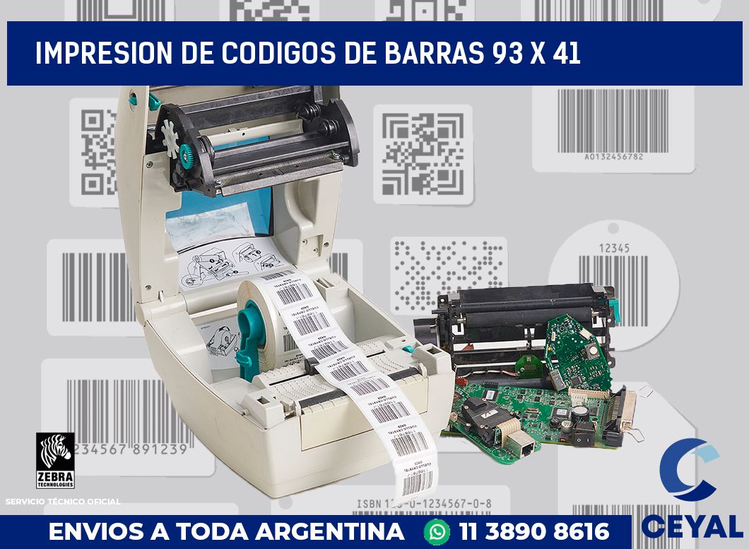 impresion de codigos de barras 93 x 41