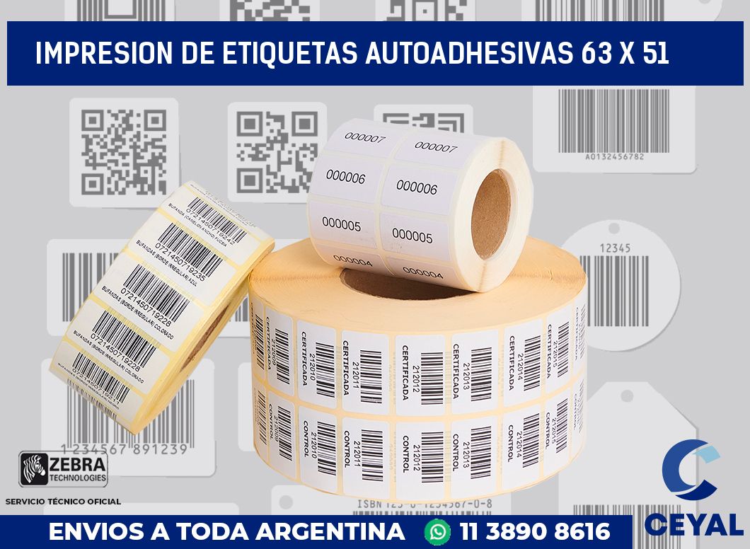 impresion de etiquetas autoadhesivas 63 x 51