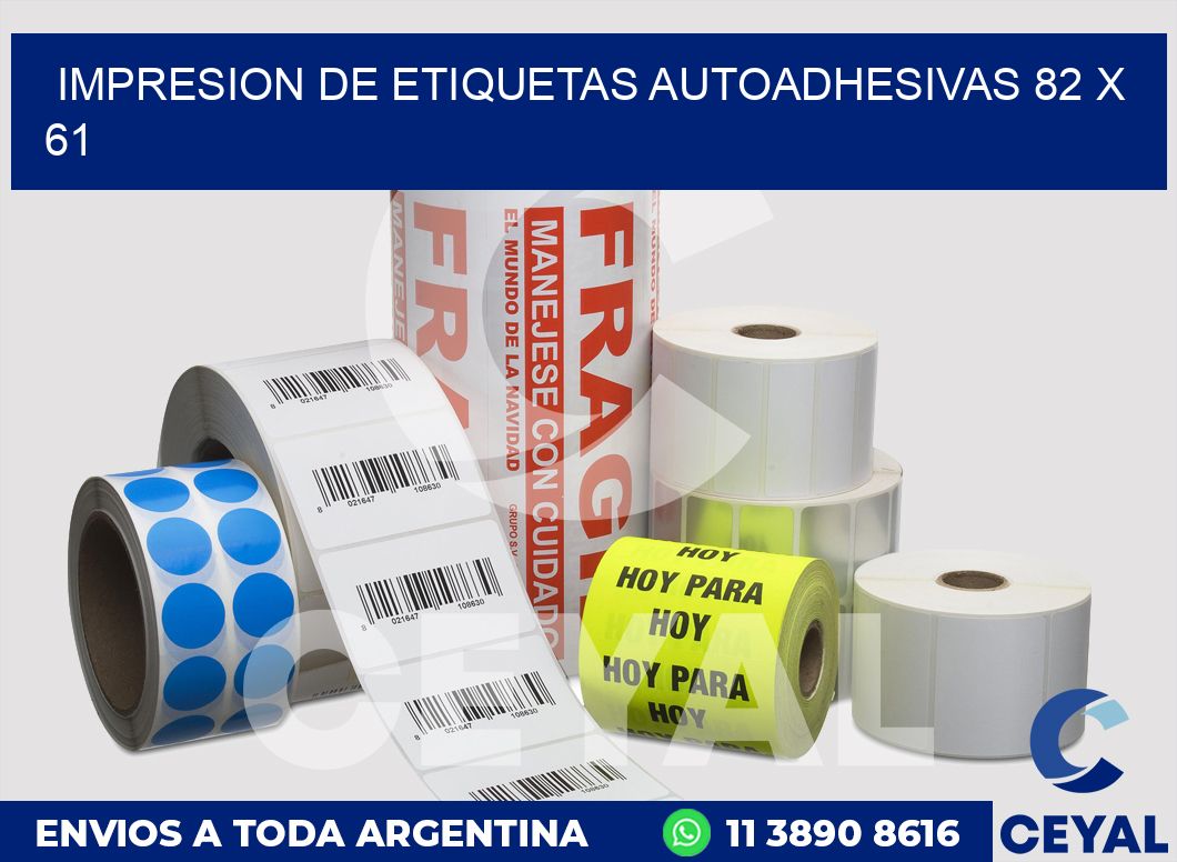 impresion de etiquetas autoadhesivas 82 x 61