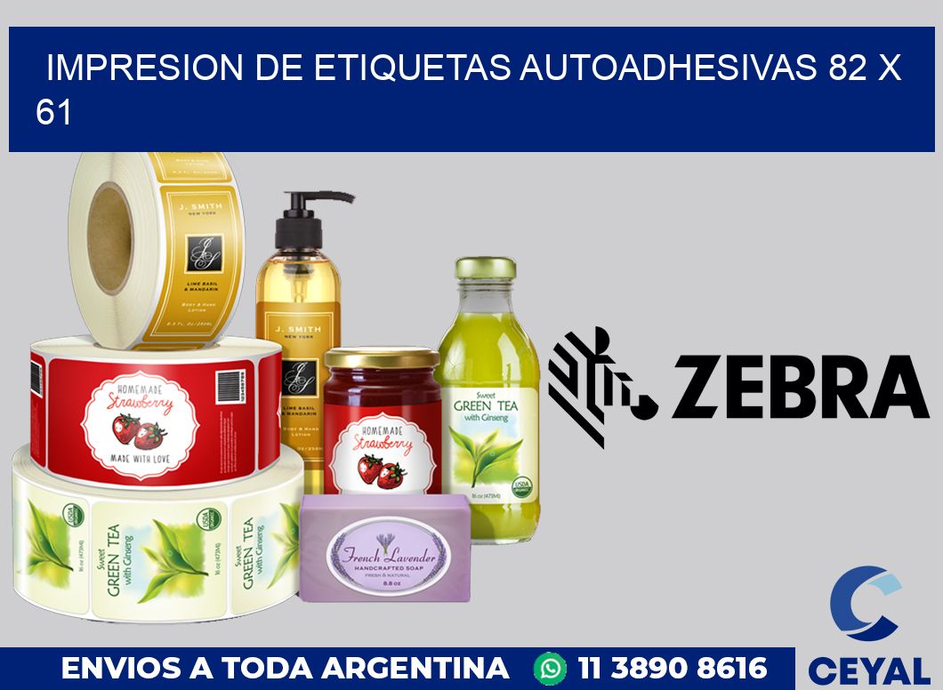 impresion de etiquetas autoadhesivas 82 x 61