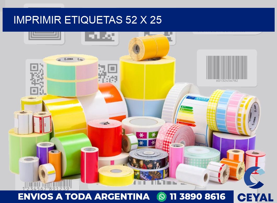imprimir etiquetas 52 x 25