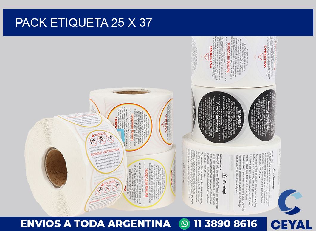 pack etiqueta 25 x 37