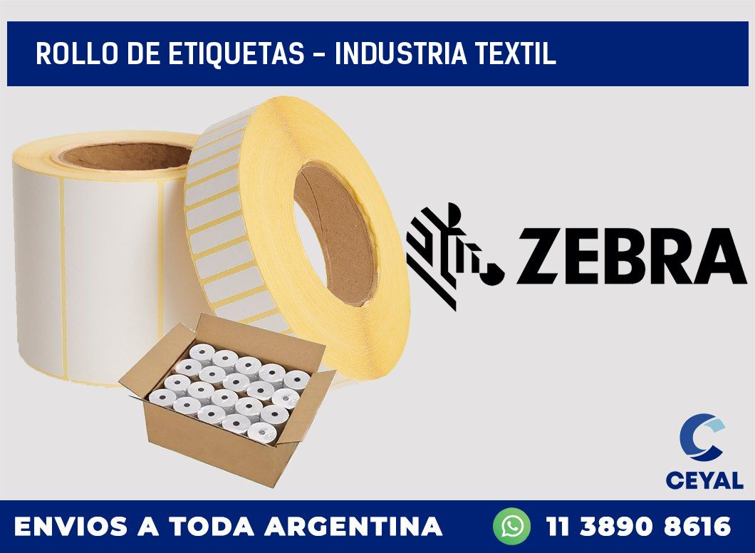 rollo de etiquetas - Industria textil