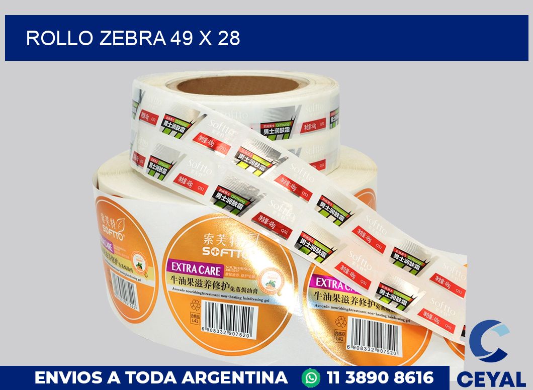rollo zebra 49 x 28