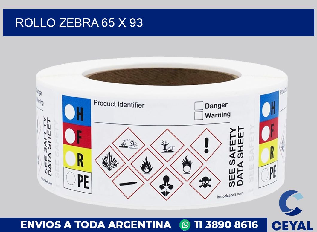 rollo zebra 65 x 93