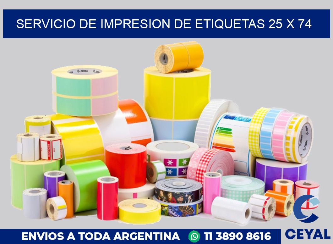 servicio de impresion de etiquetas 25 x 74