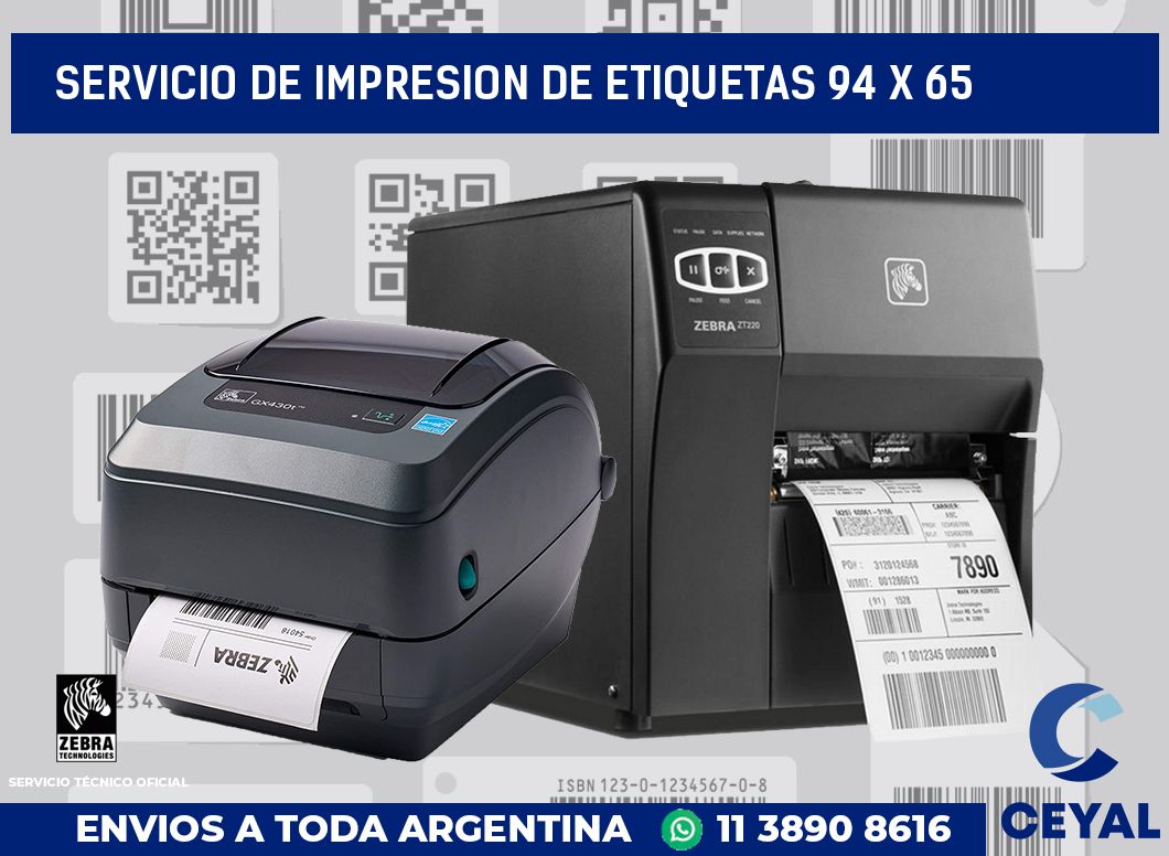 servicio de impresion de etiquetas 94 x 65