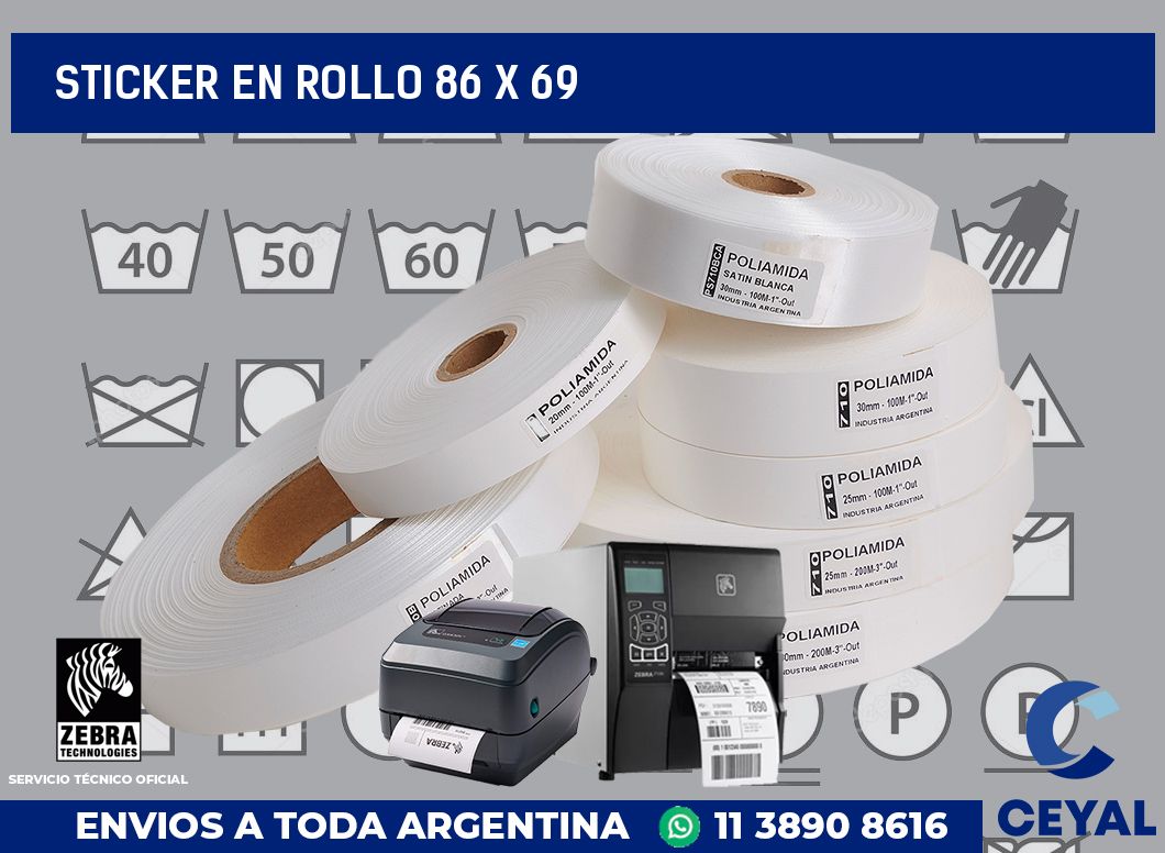 sticker en rollo 86 x 69
