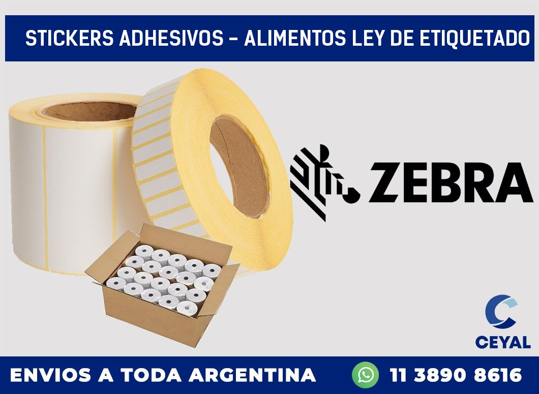 stickers adhesivos – alimentos ley de etiquetado