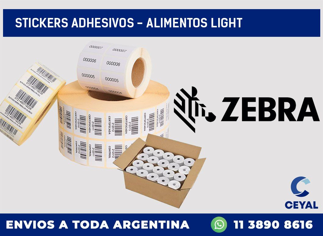 stickers adhesivos - alimentos light