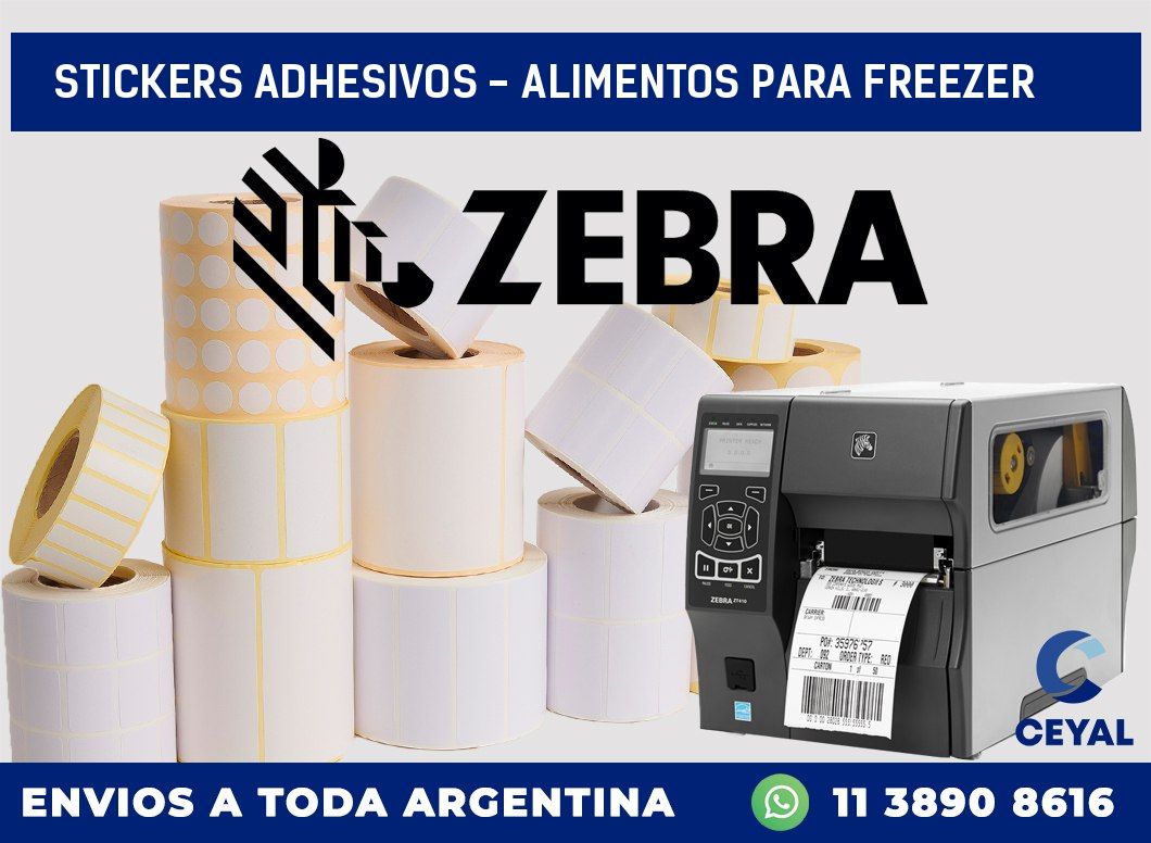 stickers adhesivos - alimentos para freezer