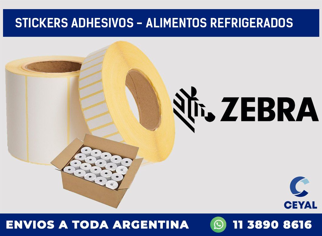 stickers adhesivos - alimentos refrigerados