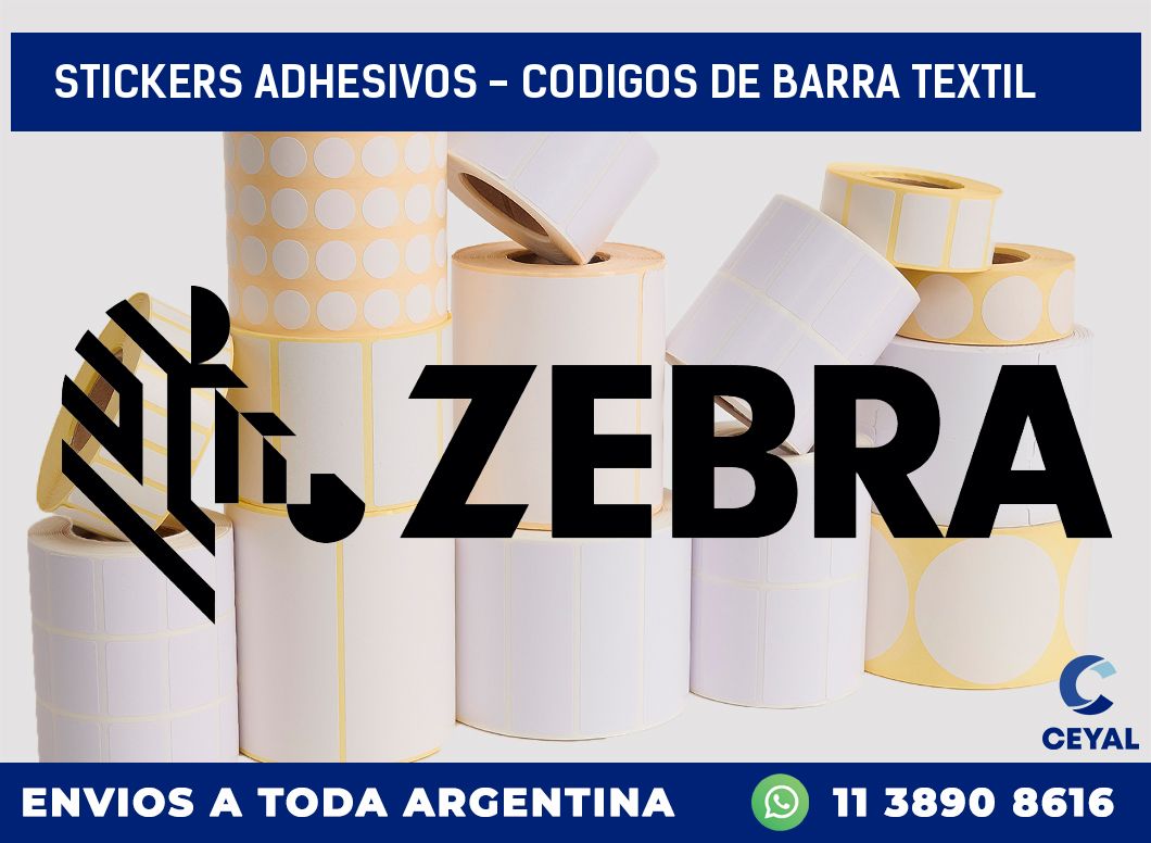 stickers adhesivos – codigos de barra textil