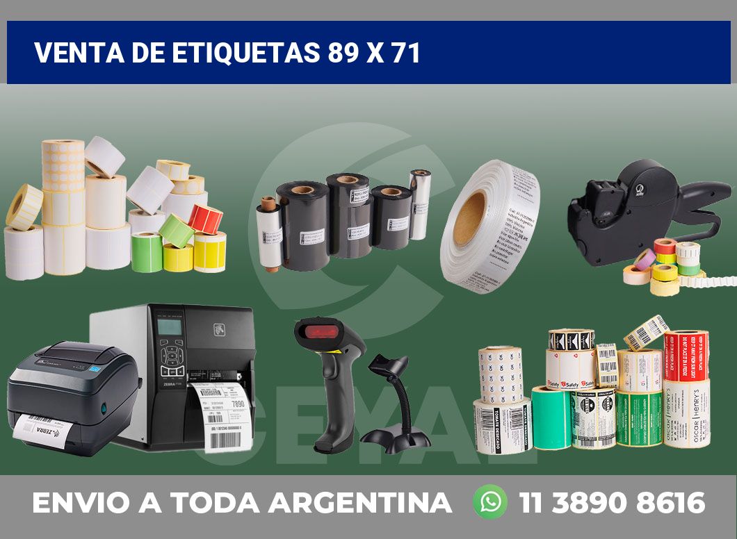 venta de etiquetas 89 x 71