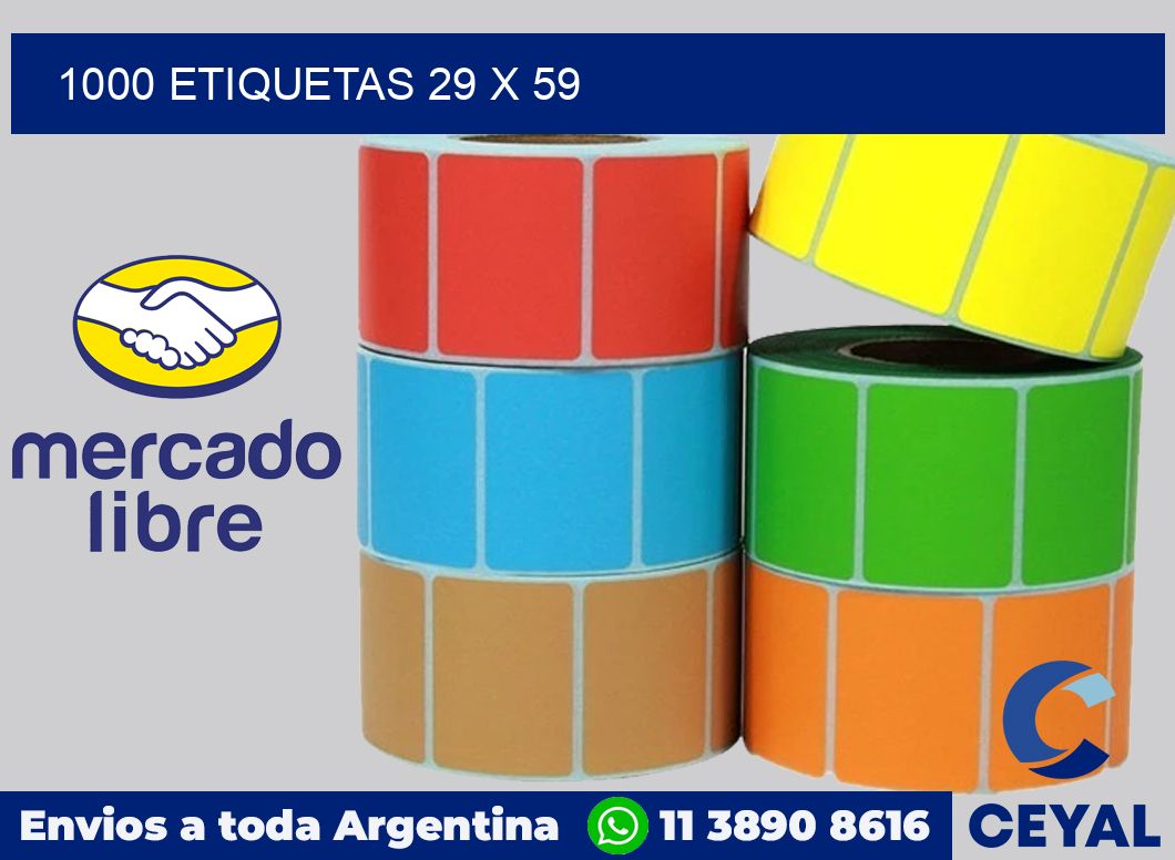 1000 etiquetas 29 x 59