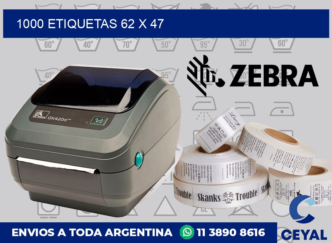 1000 etiquetas 62 x 47