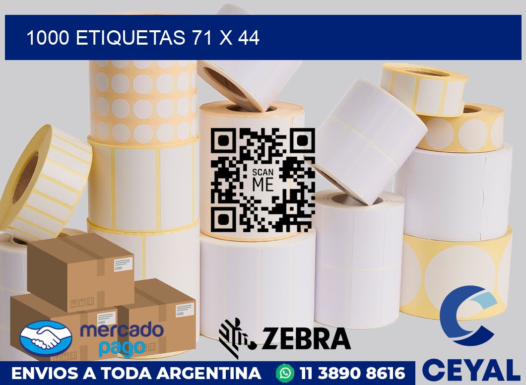 1000 etiquetas 71 x 44
