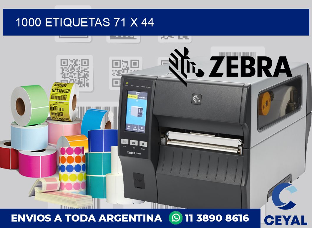 1000 etiquetas 71 x 44