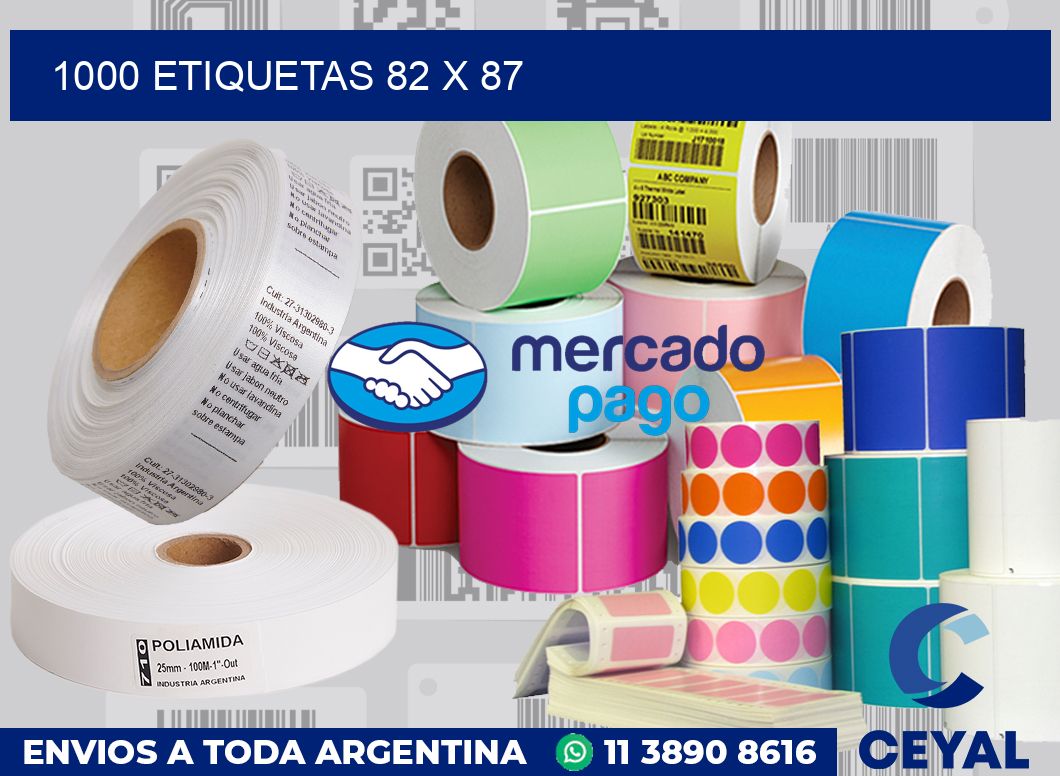 1000 etiquetas 82 x 87