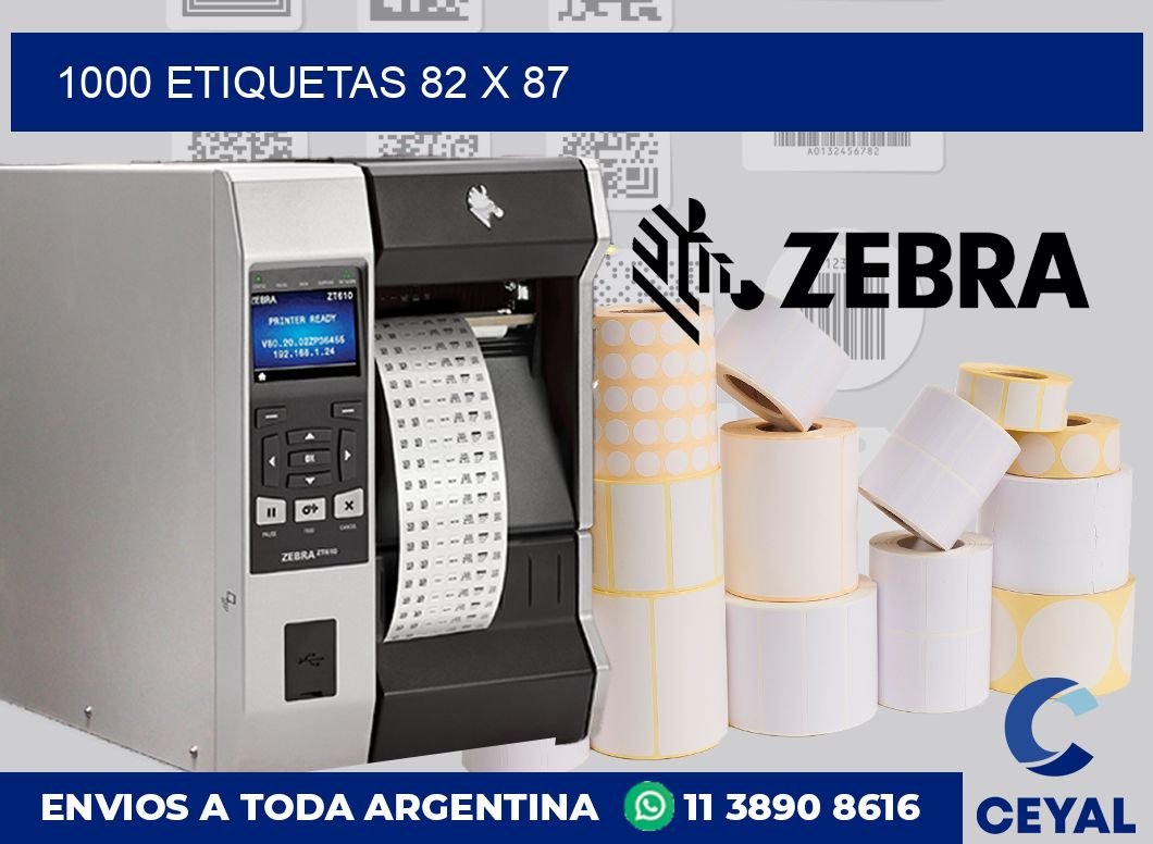 1000 etiquetas 82 x 87