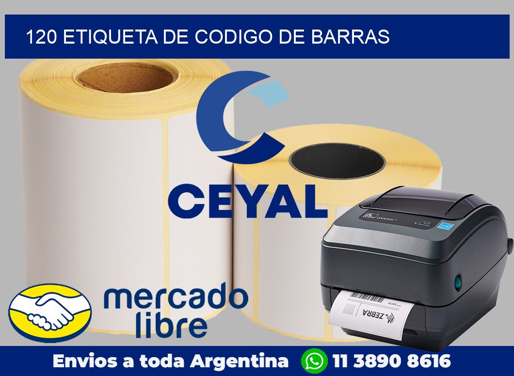120 Etiqueta de codigo de barras
