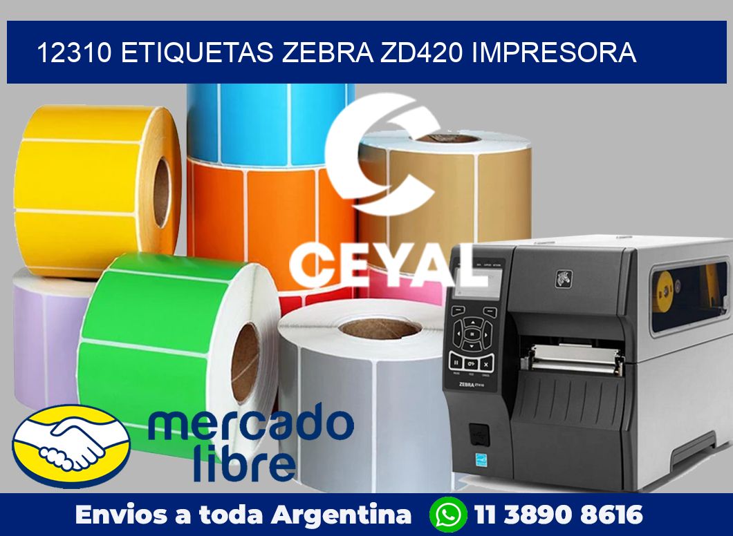 12310 etiquetas Zebra zd420 impresora