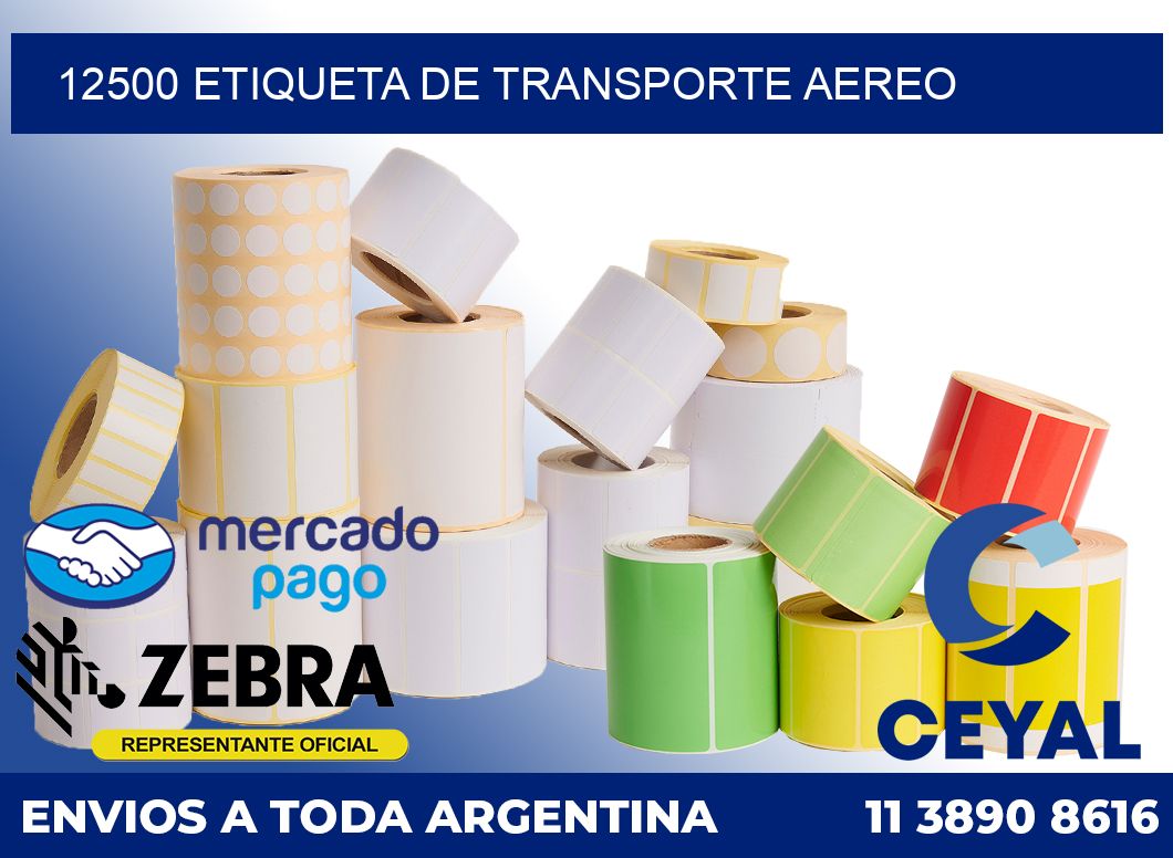 12500 Etiqueta de transporte aereo