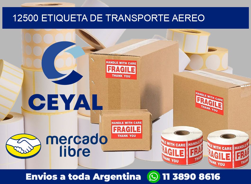 12500 Etiqueta de transporte aereo