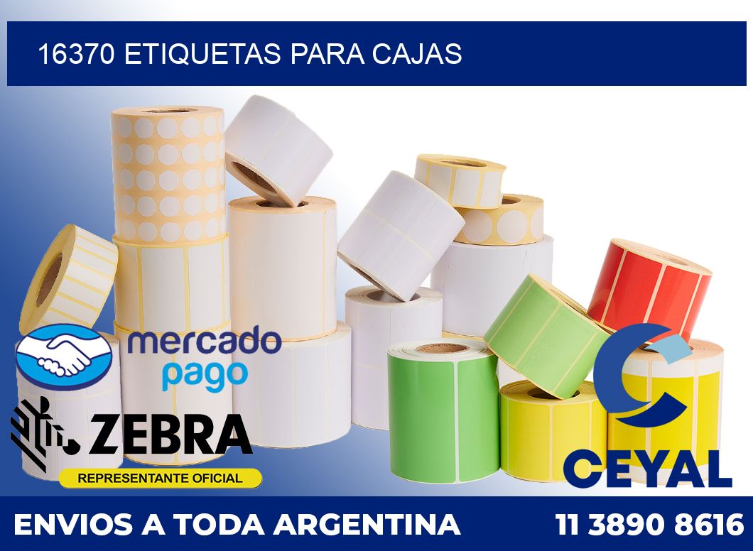 16370 etiquetas para cajas