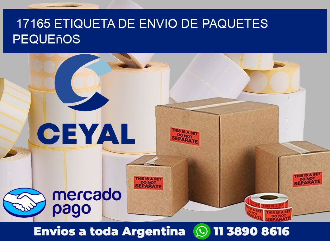 17165 Etiqueta de envio de paquetes pequeños