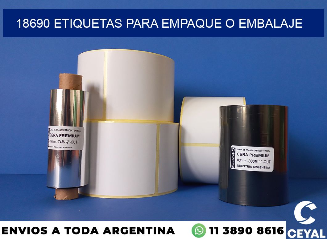 18690 etiquetas para empaque o embalaje