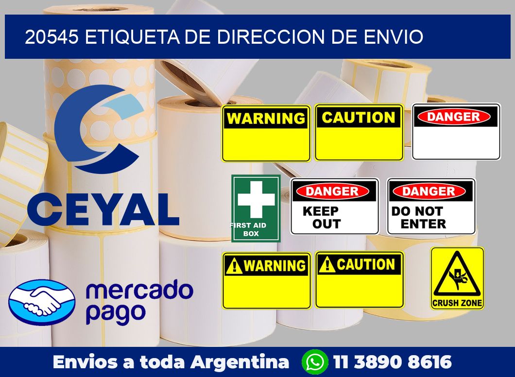 20545 Etiqueta de direccion de envio