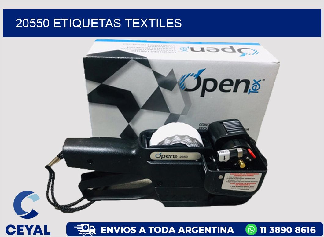 20550 etiquetas textiles