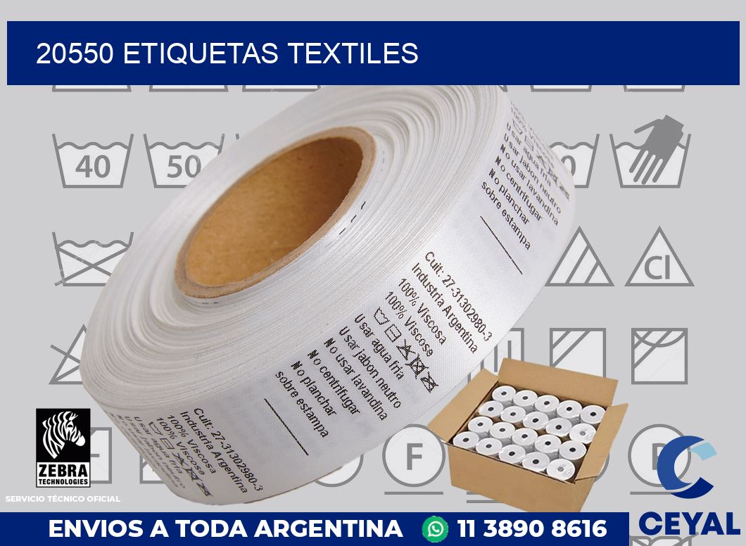20550 etiquetas textiles