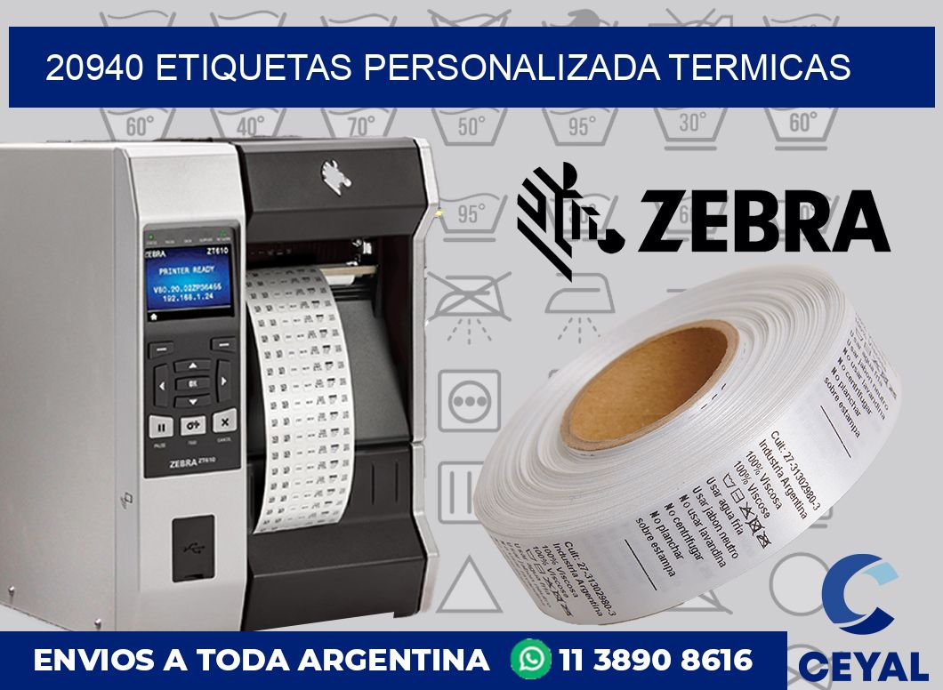 20940 etiquetas personalizada termicas