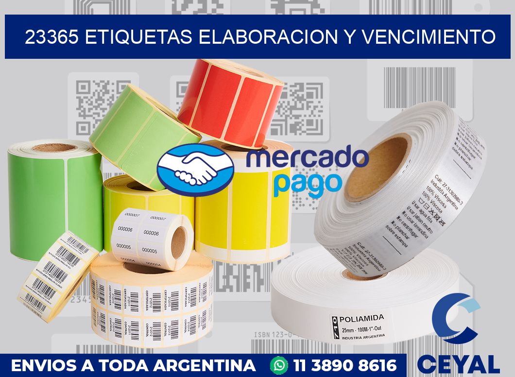 23365 Etiquetas elaboracion y vencimiento