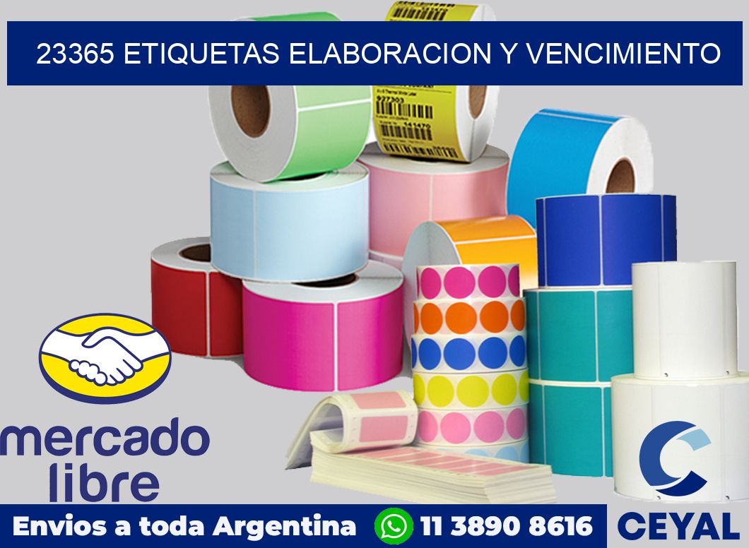23365 Etiquetas elaboracion y vencimiento