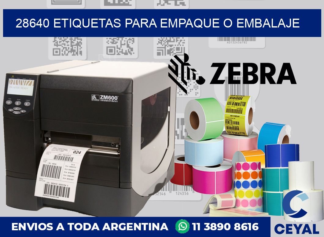 28640 etiquetas para empaque o embalaje