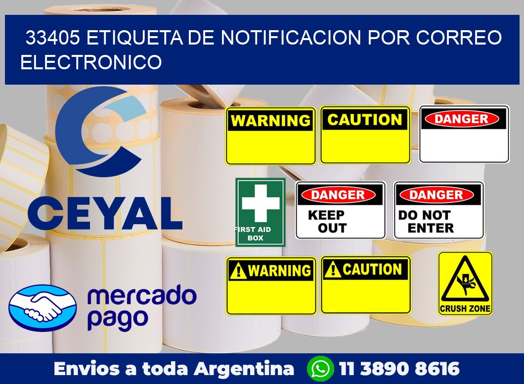 33405 Etiqueta de notificacion por correo electronico