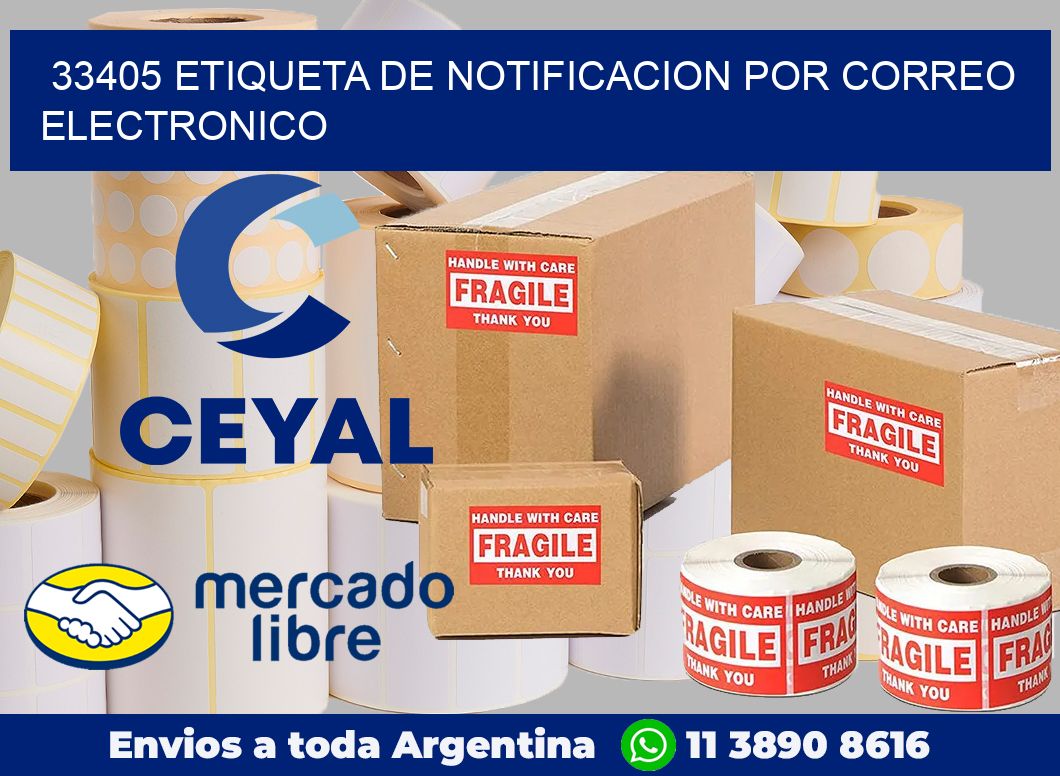 33405 Etiqueta de notificacion por correo electronico