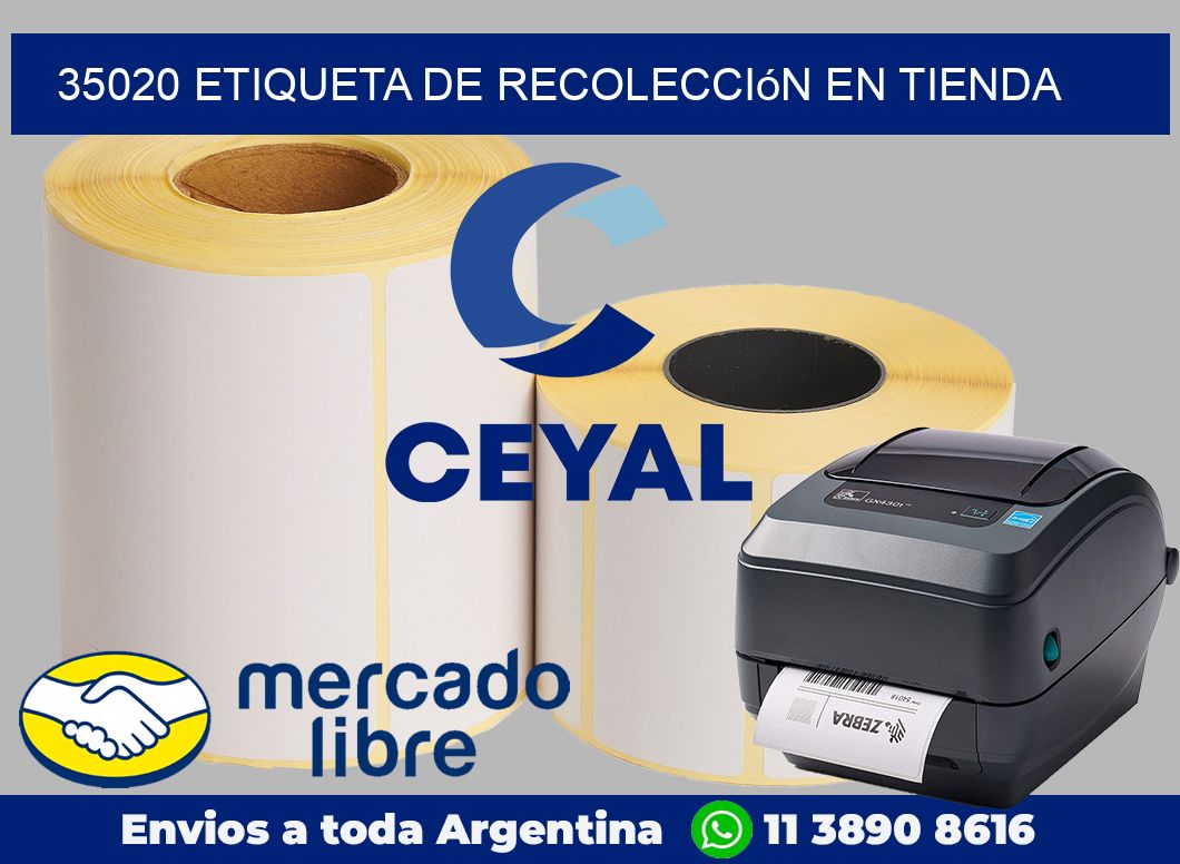 35020 Etiqueta de recolección en tienda