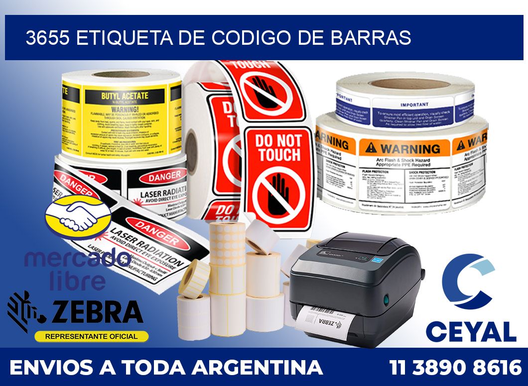 3655 Etiqueta de codigo de barras