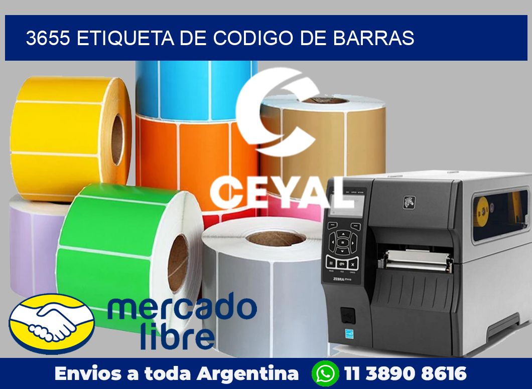 3655 Etiqueta de codigo de barras