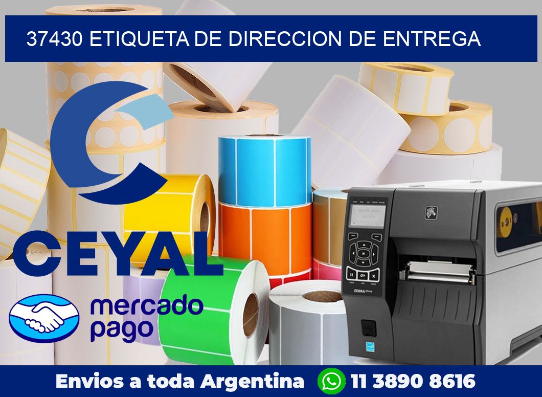 37430 Etiqueta de direccion de entrega