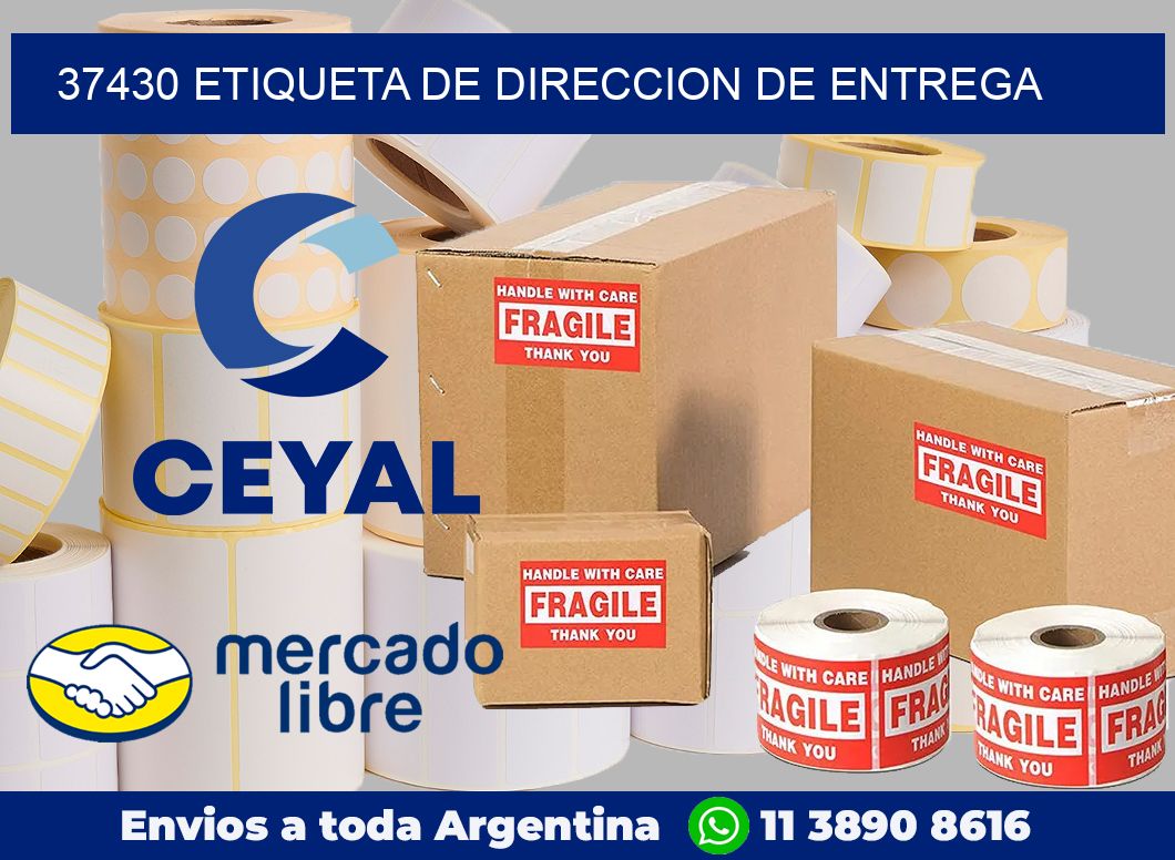 37430 Etiqueta de direccion de entrega