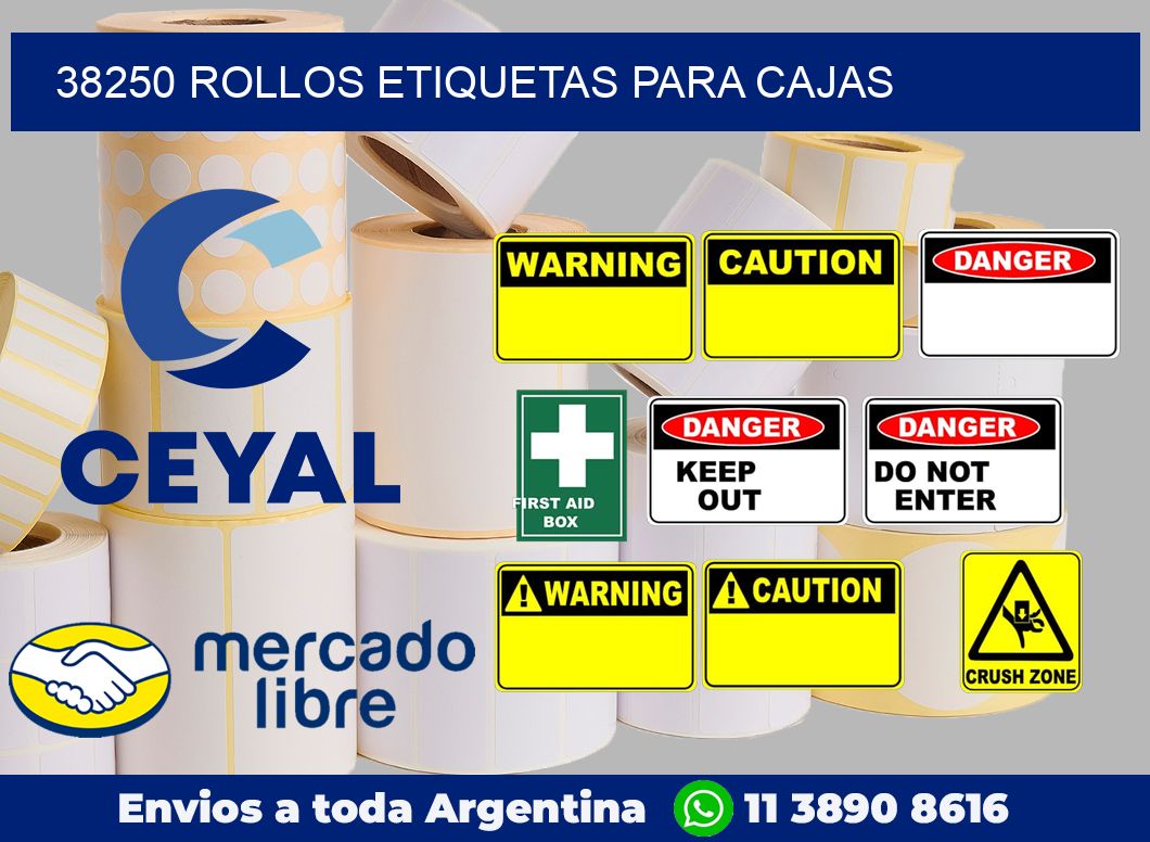 38250 Rollos etiquetas para cajas
