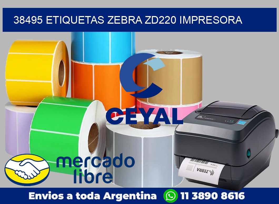 38495 etiquetas Zebra zd220 impresora