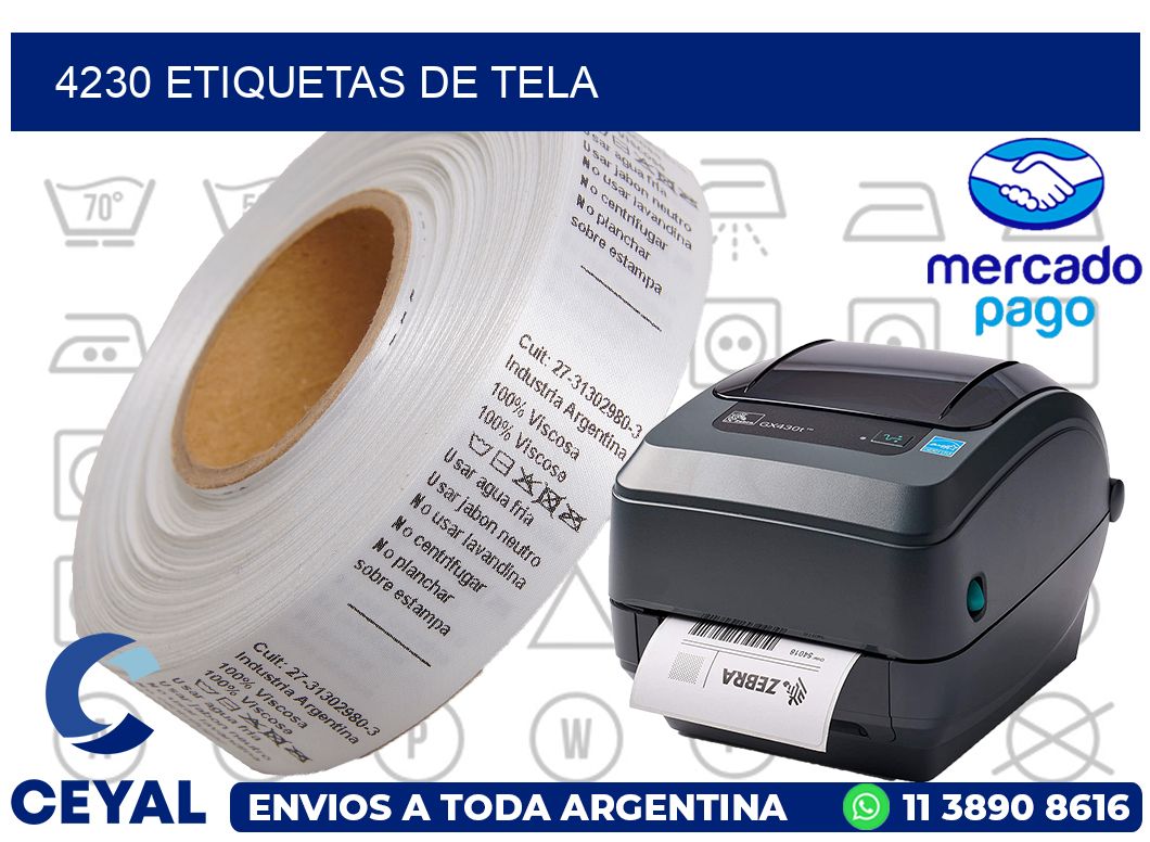 4230 Etiquetas de tela